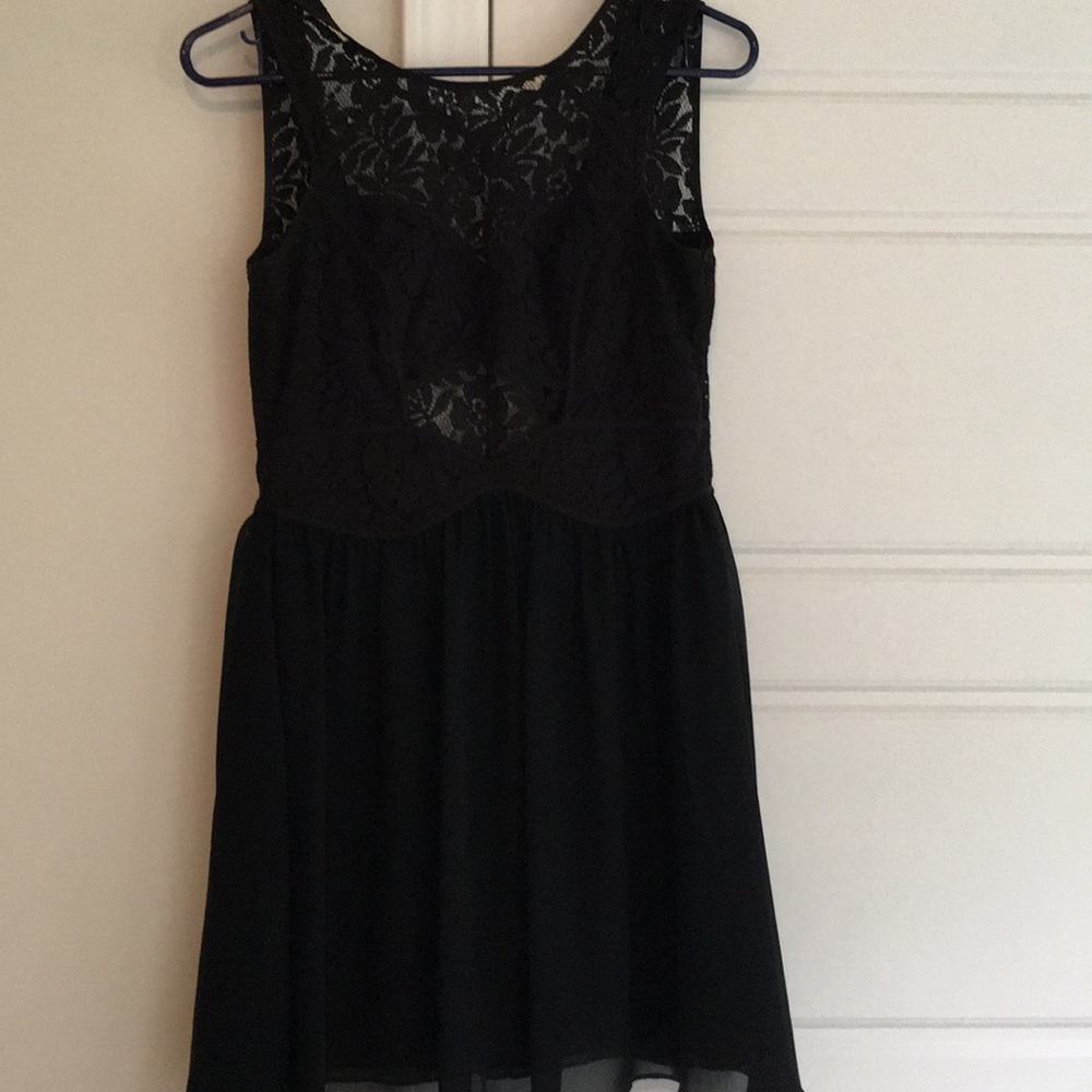 Black lace dress with cutout under lace!